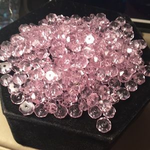 Too many to count pinkish color crystals